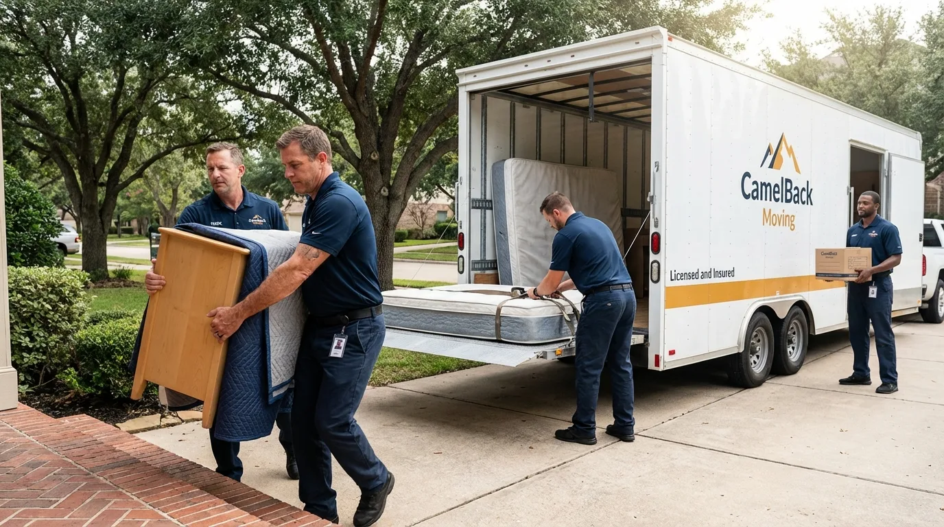 Crew loading residential truck for cross-state move from Orwigsburg, PA